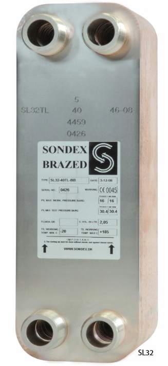 SONDEX wymiennik płytowy 25-30KW SL32-03-TL-20-BB
