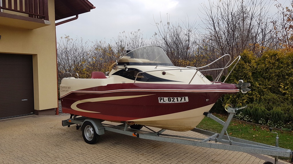 Łódź motorowa Darmar 460 Comfort z przyczepą !!