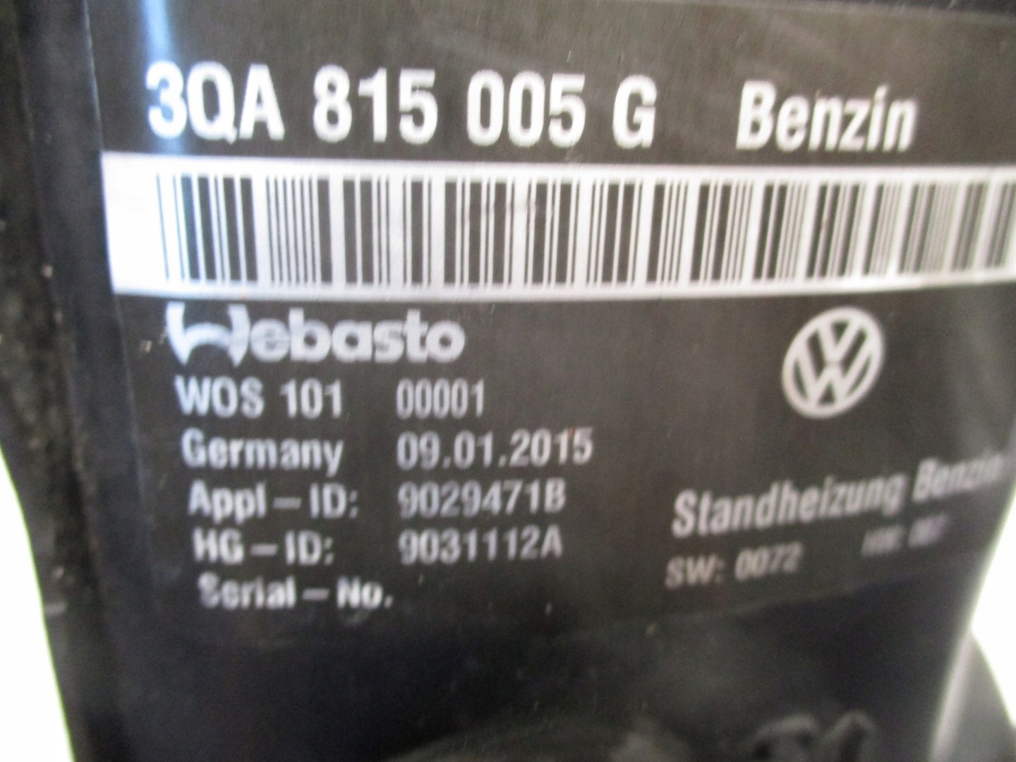 Webasto passat b8