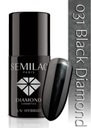 Lakier hybrydowy do paznokci czarny #031 Semilac Black Diamond 7 ml Kolor Czerń