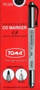 Marker na CD obojstranný čierny (25ks) TOMA Značka Toma