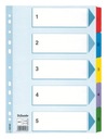 ESSELTE MYLAR A4 НОМЕРНЫЕ ВСТАВКИ 1–5