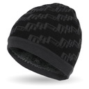 W351C CZARNA CZAPKA DZIANINOWA OCIEPLONA FUTERKIEM