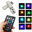 2x W5W LED T10, 12 В RGB CANBUS + ДИСТАНЦИОННЫЕ стробоскопические цвета