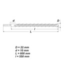 Vrták do betónu SDS-Plus 22 x 600 mm Kód výrobcu DR-12-085