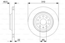 DISQUES SABOTS DE FREIN BOSCH ARRIÈRE - VW PASSAT B6 310MM photo 2 - milautoparts-fr.ukrlive.com