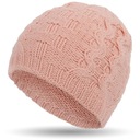 W313B ВЯЗАННАЯ ЗИМНЯЯ ШАПКА С ЛОСОСЕМ ДЛЯ ДЕВОЧЕК