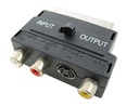 10 sztuk adapter scart euro na rca chinch s-video