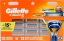 Картриджи с лезвиями Gillette Fusion 5 12шт (Power) США