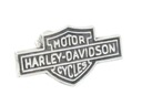 Мужская серебряная серьга в мотоциклетном стиле Harley Davidson