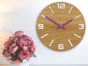 Nástenné hodiny DUB BIELO- FIALOVÁ -FAREBNÁ DIY Značka ModernClock