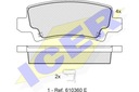 PADS BRAKE ICER TOYOTA COROLLA E12 E15 REAR photo 3 - milautoparts-fr.ukrlive.com