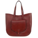 Коричневая итальянская кожаная сумка SHOPPER BAG Vera Pelle