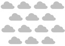 Наклейки CLOUDS CLOUDS скандинавские 24шт 12см