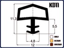 Tesnenie pre drevené dvere KD11 biele 1m. Značka iná