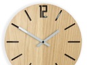 Moderné nástenné hodiny Dub Carlo - drevené Napájanie batérie