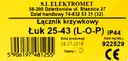 Vačková spojka L-0-P 25A v puzdre vľavo vpravo Kód výrobcu -Elektromet-IP44-922529