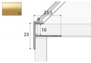 Лестничный профиль под плитку А85 - 100см ЗОЛОТО