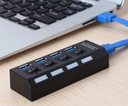 USB 3.0 HUB AKTÍVNY ROZDEĽOVAČ 4 porty napájací adaptér Výrobca Aptel