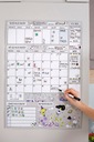 Планировщик Стираемый календарь на стену или шкаф.