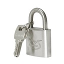 КЛАССИЧЕСКИЙ НАВЕСНОЙ ЗАМОК ИЗ НЕРЖАВЕЮЩЕЙ 30 ММ, ЗАМОК, ЗАМОК