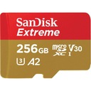 KARTA SANDISK MICROSDXC 256GB EXTREME V30 190/130 MB/s DO KAMER GOPRO EAN (GTIN) 619659188504
