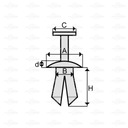 ROMIX ROMIX B22088 RIVET photo 4 - milautoparts-fr.ukrlive.com