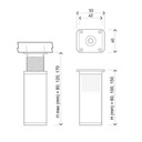 4 X ALU NOŽIČKA NÁBYTKOVÁ PÄTKA NASTAVITEĽNÁ H - 150 MM Počet kusov v ponuke 4 szt.