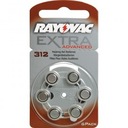 Батарейки для слуховых аппаратов Rayovac 312 6 шт.