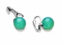 Зажимы для ушей Green Sea Balls Glass Kiara