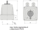 Vačková spojka L-0-P 25A v puzdre vľavo vpravo Značka MojeLedy