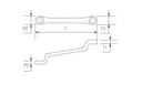 BOXO OČKOVACIE KLÚČ OHNUTÁ 45 STUPNE 12x14MM EAN (GTIN) 4712818065466