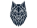 Diamond Cut Wolf - мозаичный шаблон волка на стену