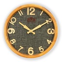 Zegar ścienny drewniany- tarcza tekstylna E07.3660