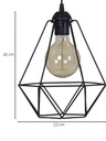 Nowoczesna LAMPA WISZĄCA Loft Diament 3-Płomienna