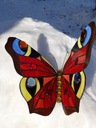 Pawik Rusałka motyl witrażowy Stojący Przestrzenny Kolor odcienie czerwieni