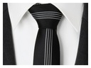 PANEL DESIGN Узкий мужской галстук шириной 6 см ЧЕРНЫЙ KP88