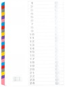 Разделители из ламинированного картона формата А4 1–24 для индексируемых папок.