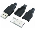 USB-A разъем для кабеля с крышкой, 4 шт.