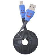 Кабель MICRO USB для Samsung HTC 1M смайлик (4533)