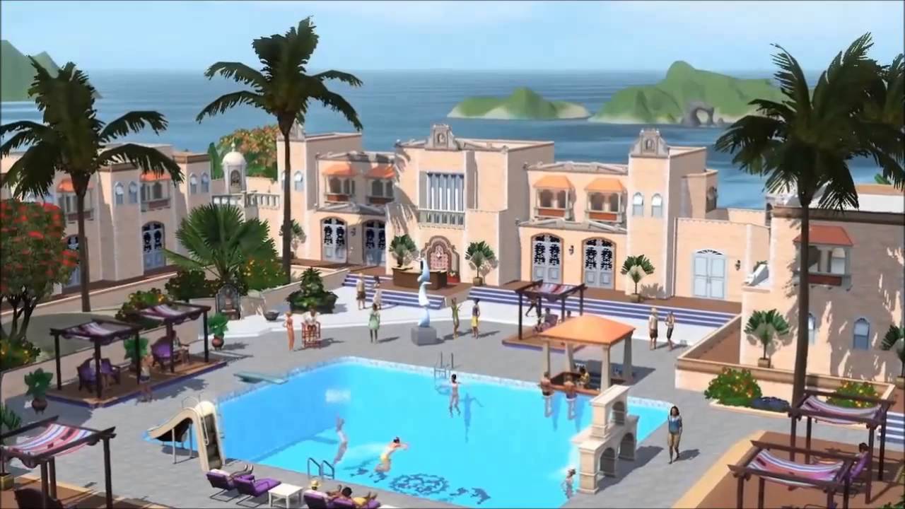 Бесплатные sims 3. Симс 3 Райские острова. Гостиница симс 3 Райские острова. Отели курорты симс 3. Курорт в симс 3 Райские острова.