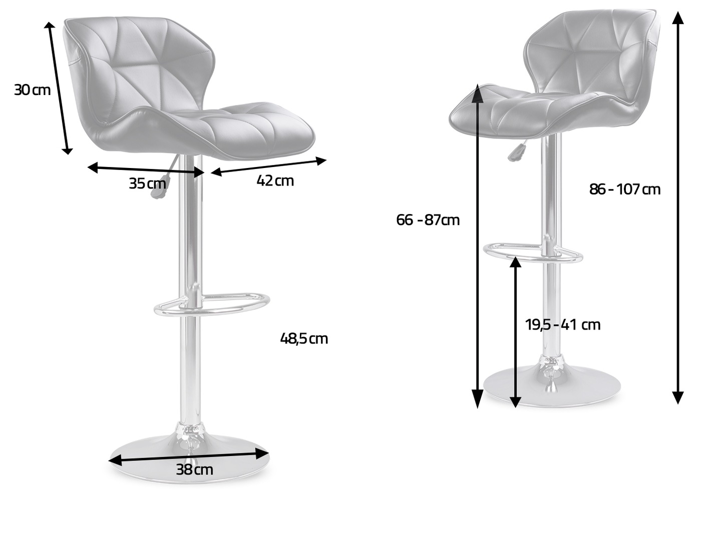 барный стул высота сиденья 100 см