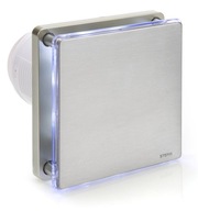 STERR - Stříbrný koupelnový ventilátor s LED