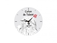Coton de Tulear Stojace hodiny s grafikou, MDF