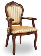 Štýlové kreslo drevo vyrezávaná stolička 77558