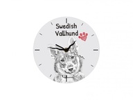 Švédsky Vallhund Stojace hodiny s grafikou, MDF