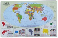 PODKŁADKA na biurko - mapa Świata - NA PREZENT *** Produkt polski * jakość