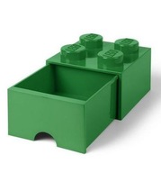 LEGO Úložný box 4 s šuplíkem tmavě zelená