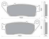 Тормозные колодки, колодки honda vf vt vtr 250 750 1100 shadow gl 1500