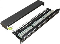 Patch Panel 24 portov FTP kat. 6 s organizérom Pulsar RP-F24V6